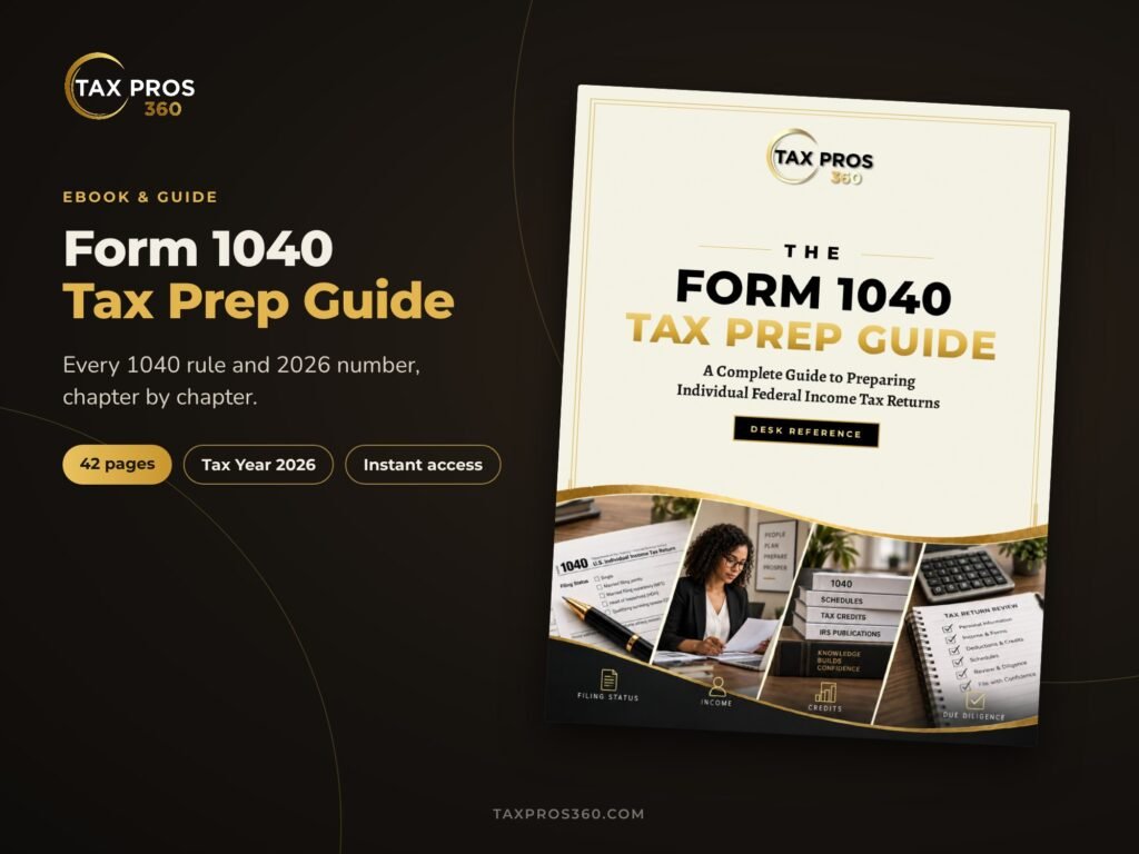 1040 Tax Prep Guide 2026 — product overview