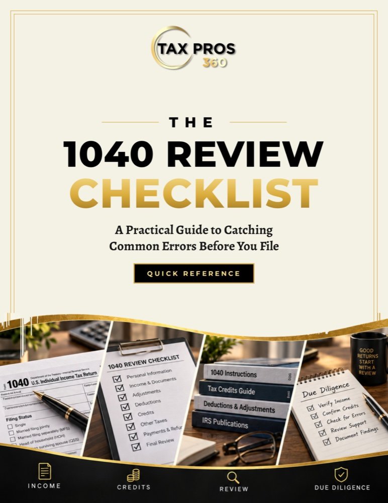 Common 1040 Errors Checklist 2026 cover