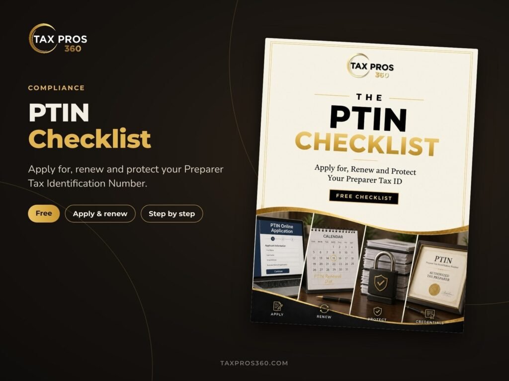 PTIN Application & Renewal Checklist